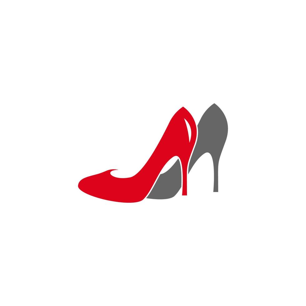 vrouw schoen, hoge hak logo pictogram ontwerp vector