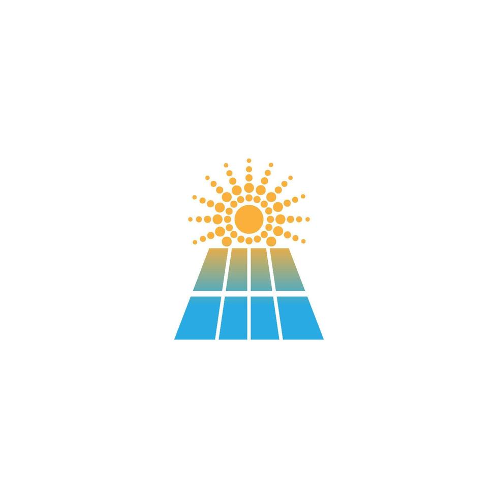 zonne-energie symbool bliksem pictogram logo ontwerp vector
