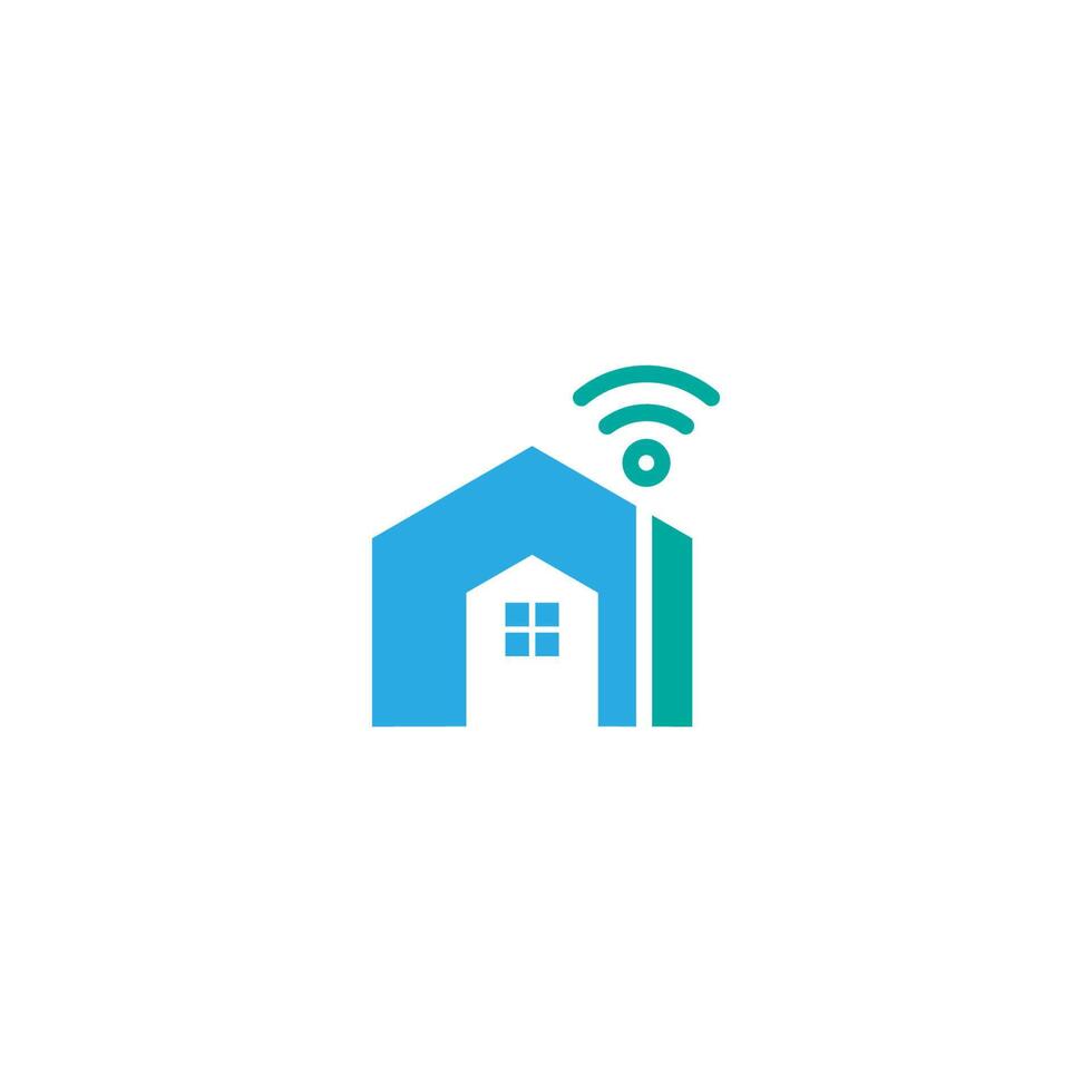 slimme huis logo pictogram ontwerp concept illustratie sjabloon vector