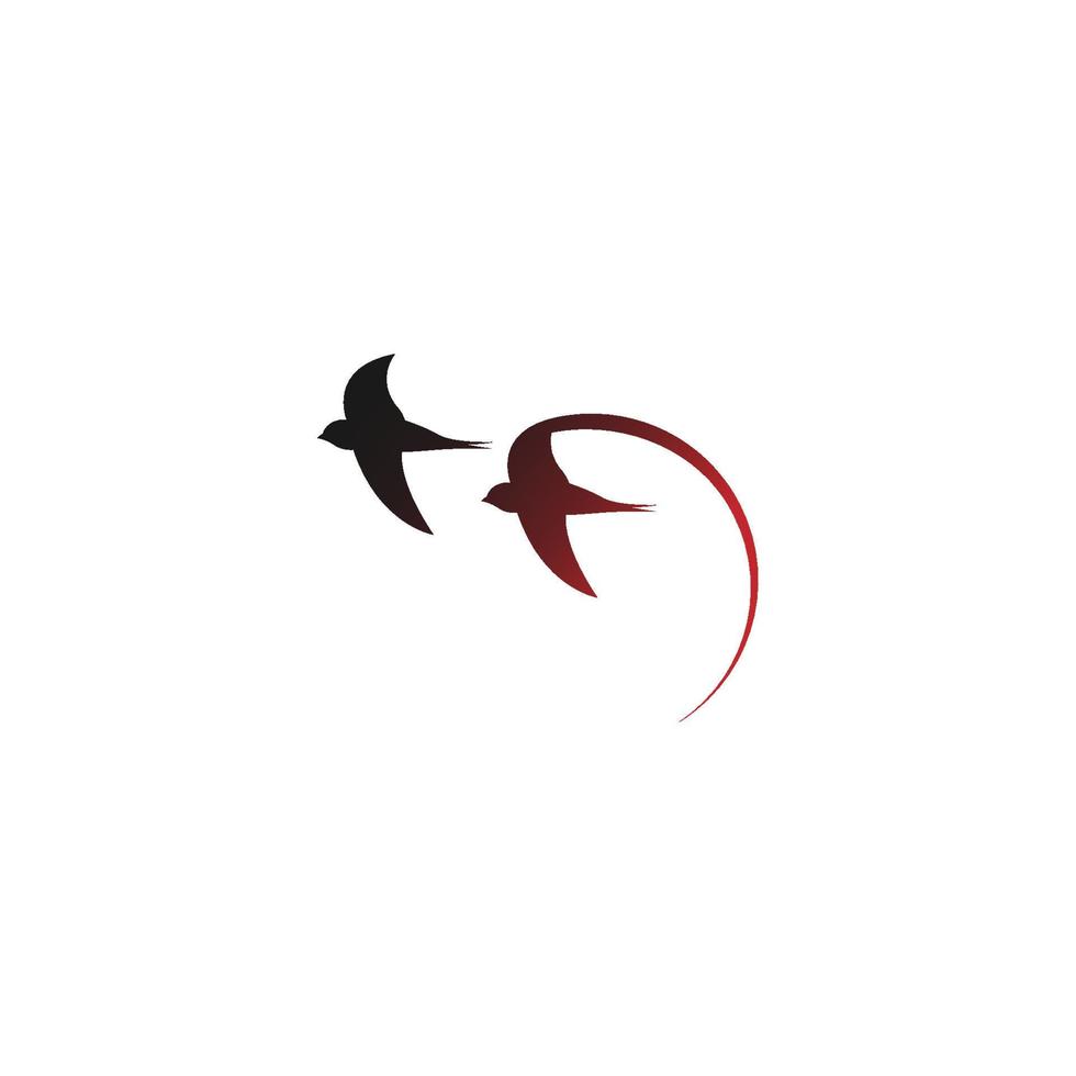 eenvoudig ontwerp van swift vogel logo pictogram sjabloon vectorillustratie vector
