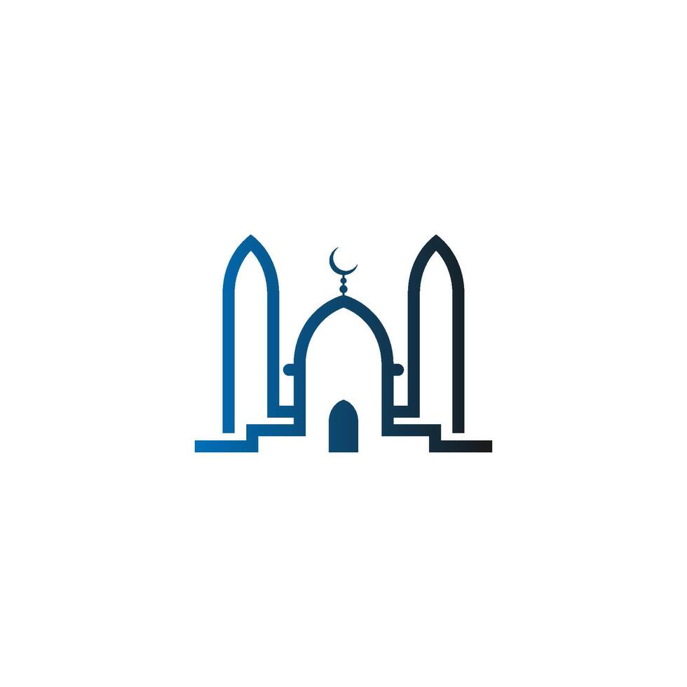 islamitisch logo, moskee pictogram vector ontwerpsjabloon