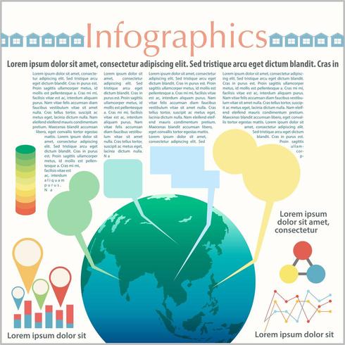 De infographics van de aarde vector