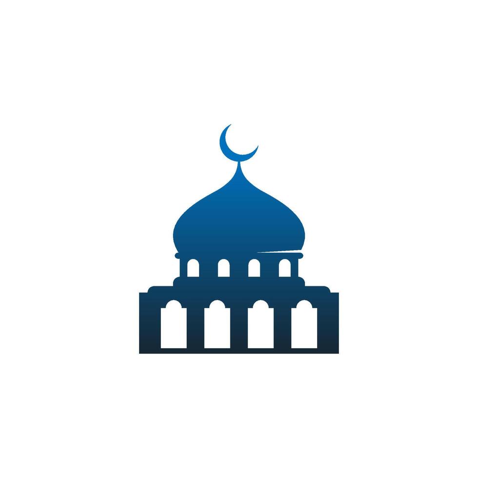 islamitisch logo, moskee pictogram vector ontwerpsjabloon