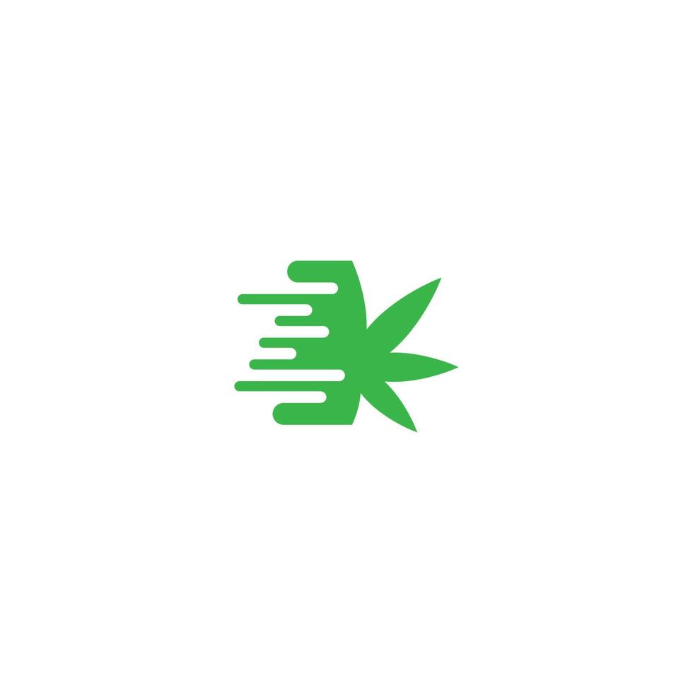 cannabis blad logo vector ontwerpsjabloon