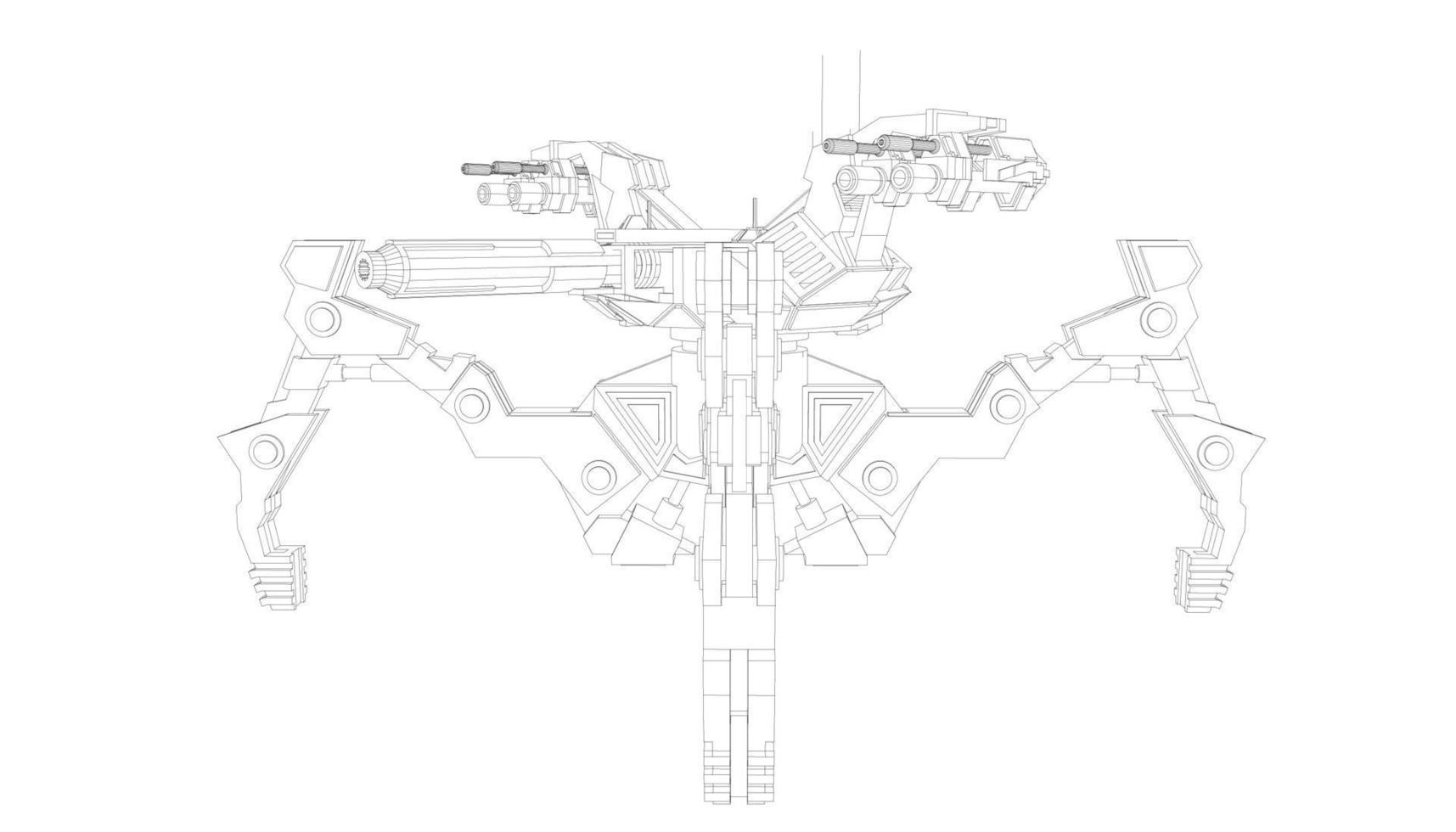 lijntekeningen van torpedojager tank vector