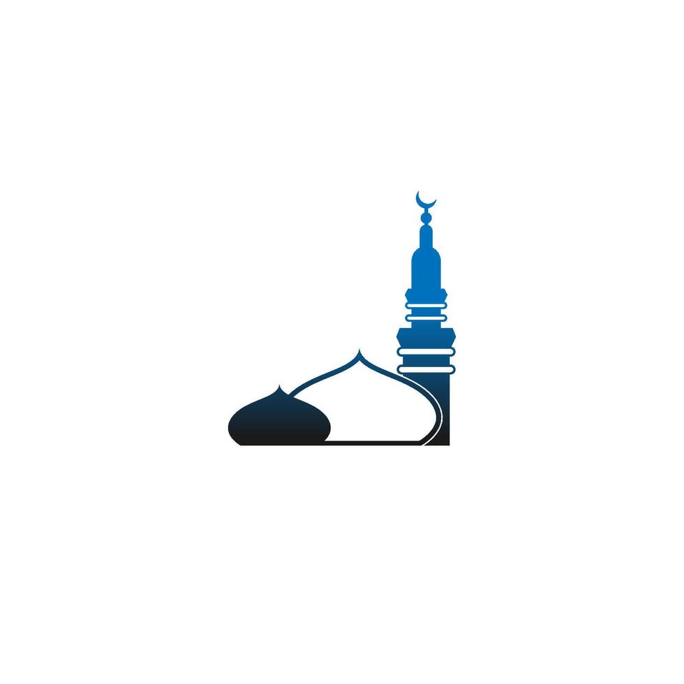 islamitisch logo, moskee pictogram vector ontwerpsjabloon