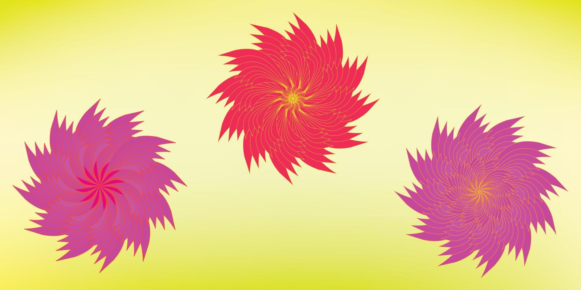 collectie van bloemblaadje plant kunst ontwerp abstracte achtergrond textiel behang pictogram object patroon vectorillustratie vector