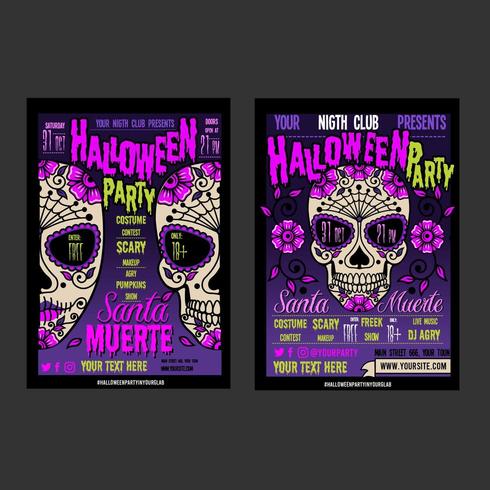 Twee posters voor Halloween vector