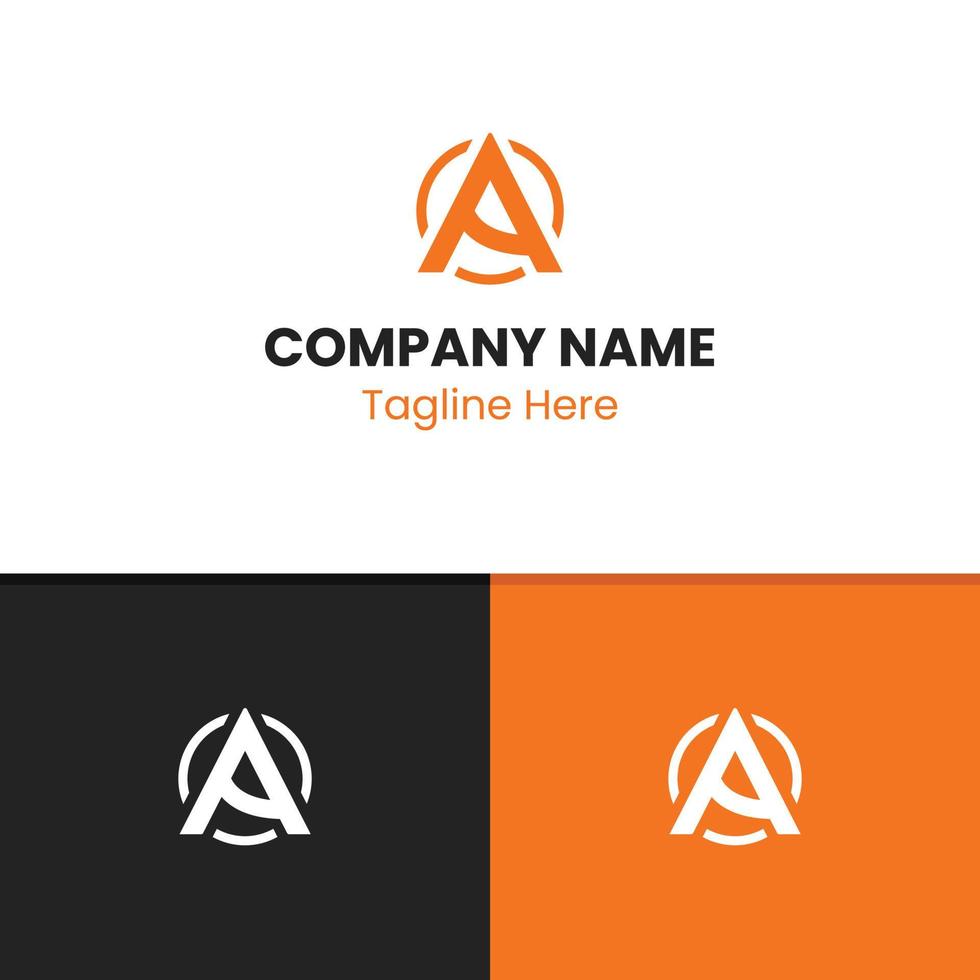 letter een logo-ontwerp vector