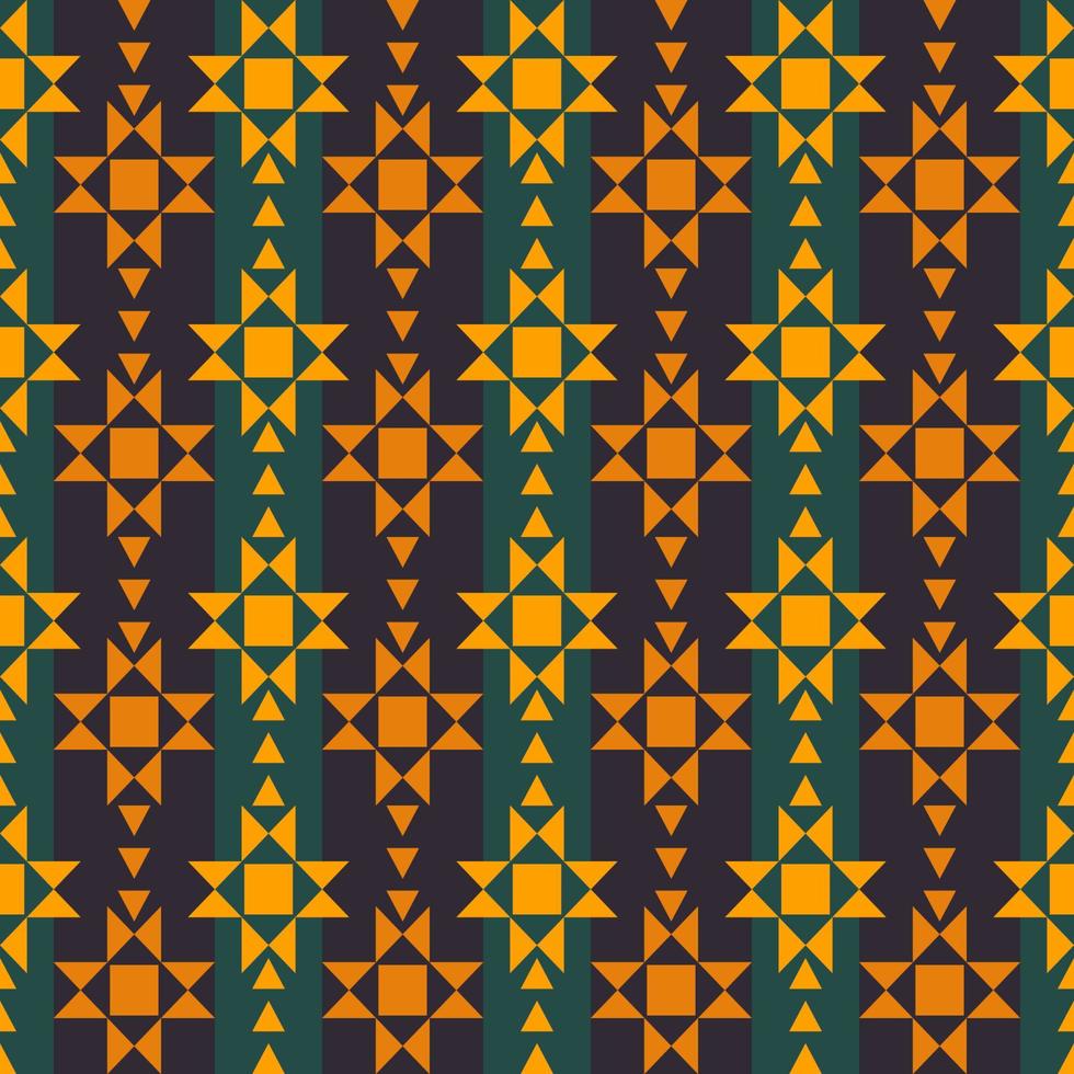 etnische tribal Afrikaanse geometrische vorm met zwarte en groene kleur strepen naadloze patroon achtergrond. gebruik voor stof, textiel, interieurdecoratie-elementen, stoffering, verpakking. vector