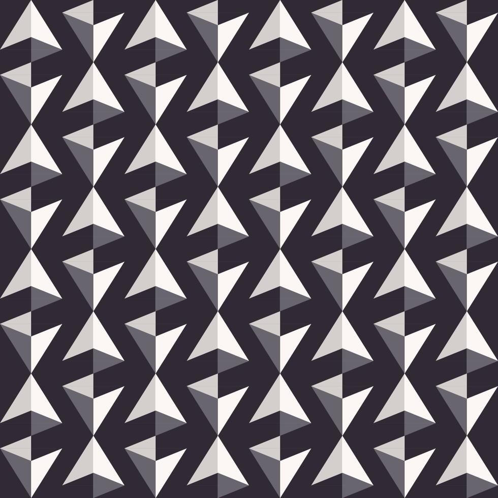 abstracte kleine geometrische 3d driehoekige piramide prisma vorm naadloze patroon op zwarte achtergrond. minimale trendy architectuursjabloon. gebruik voor interieurdecoratie-elementen. vector