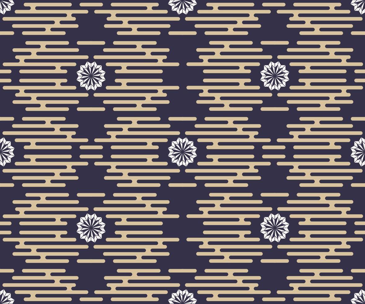 abstracte lijn Chinese of Japanse wolk geometrische vorm met ster hedendaagse kleur naadloze patroon achtergrond. gebruik voor stof, interieurdecoratie-elementen, verpakking. vector