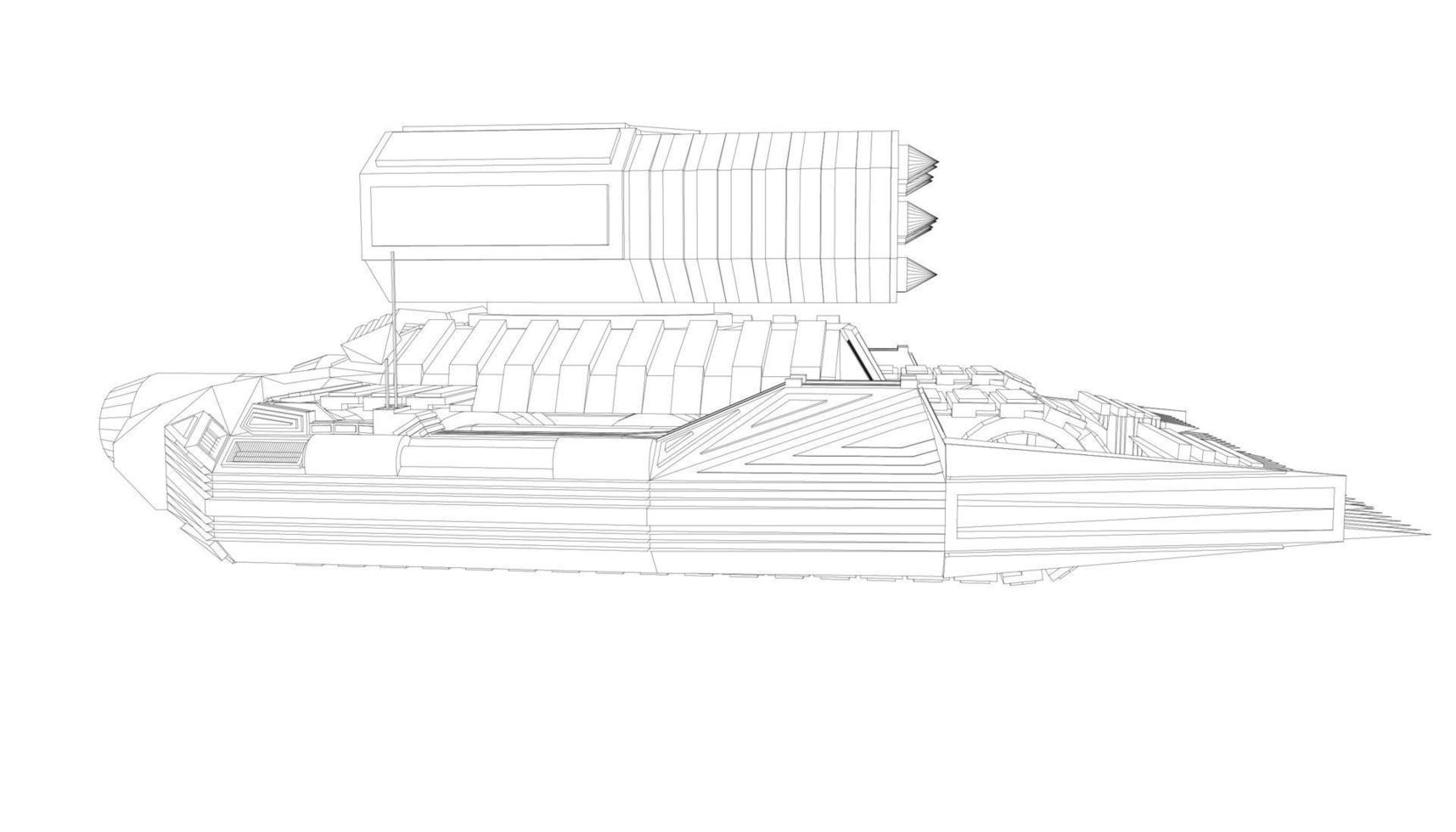 lijntekeningen van militaire tanks vector