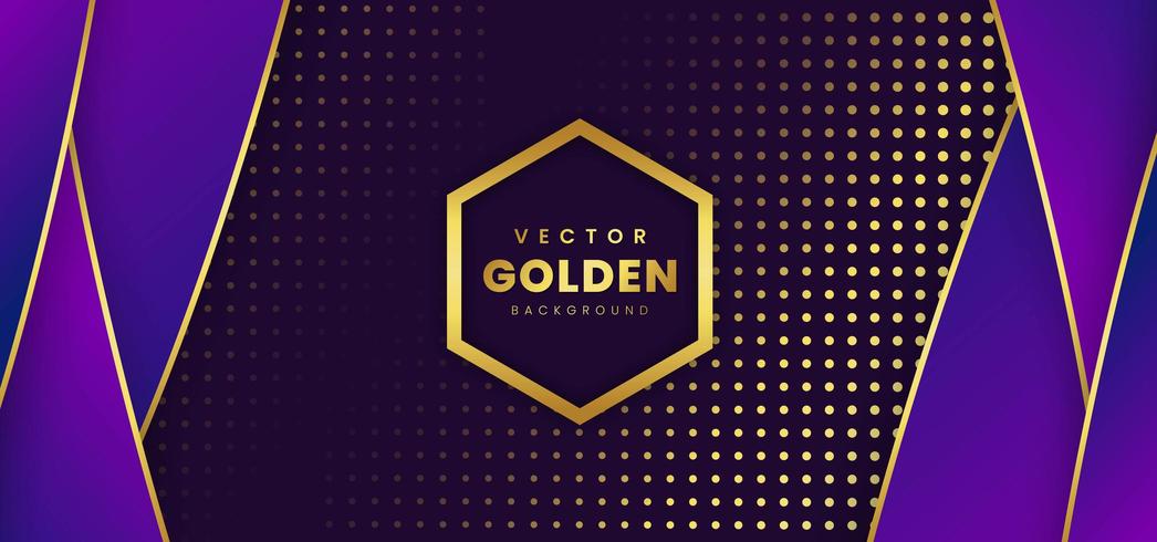Gouden luxe paarse achtergrond vector