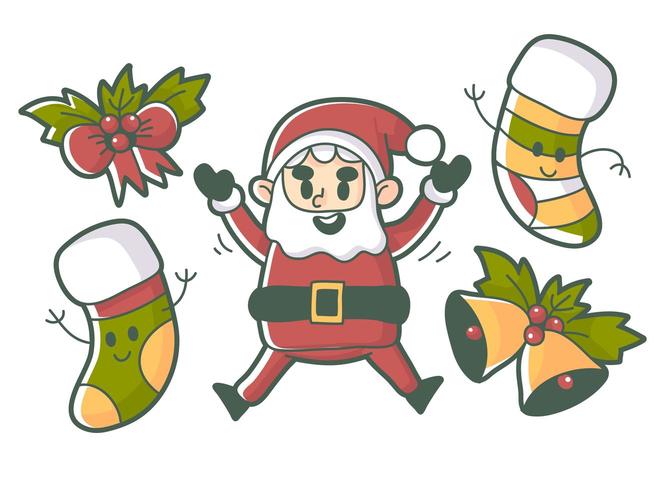 Kerst evenement elementen premium vector