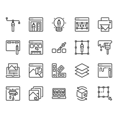 Grafisch ontwerp icon set vector