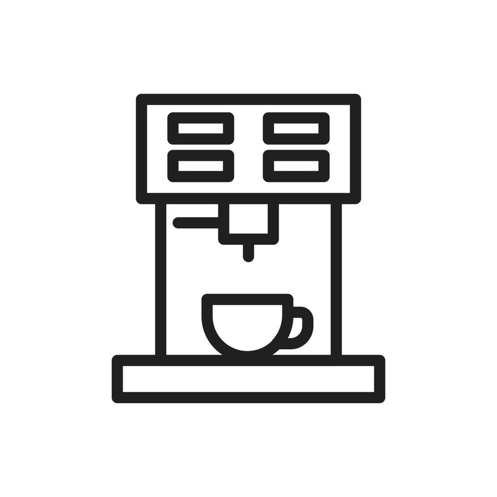 espressomachinepictogram voor website, presentatiesymbool vector