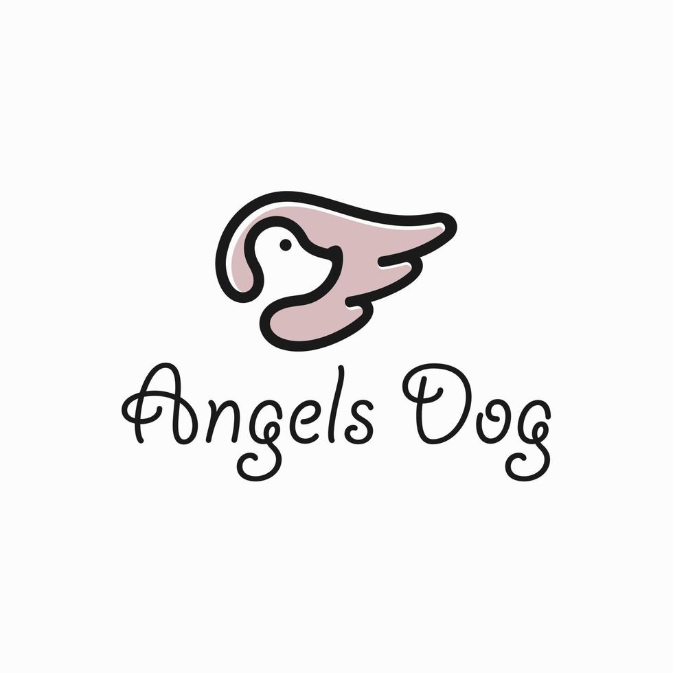 hond logo teken ontwerp vector