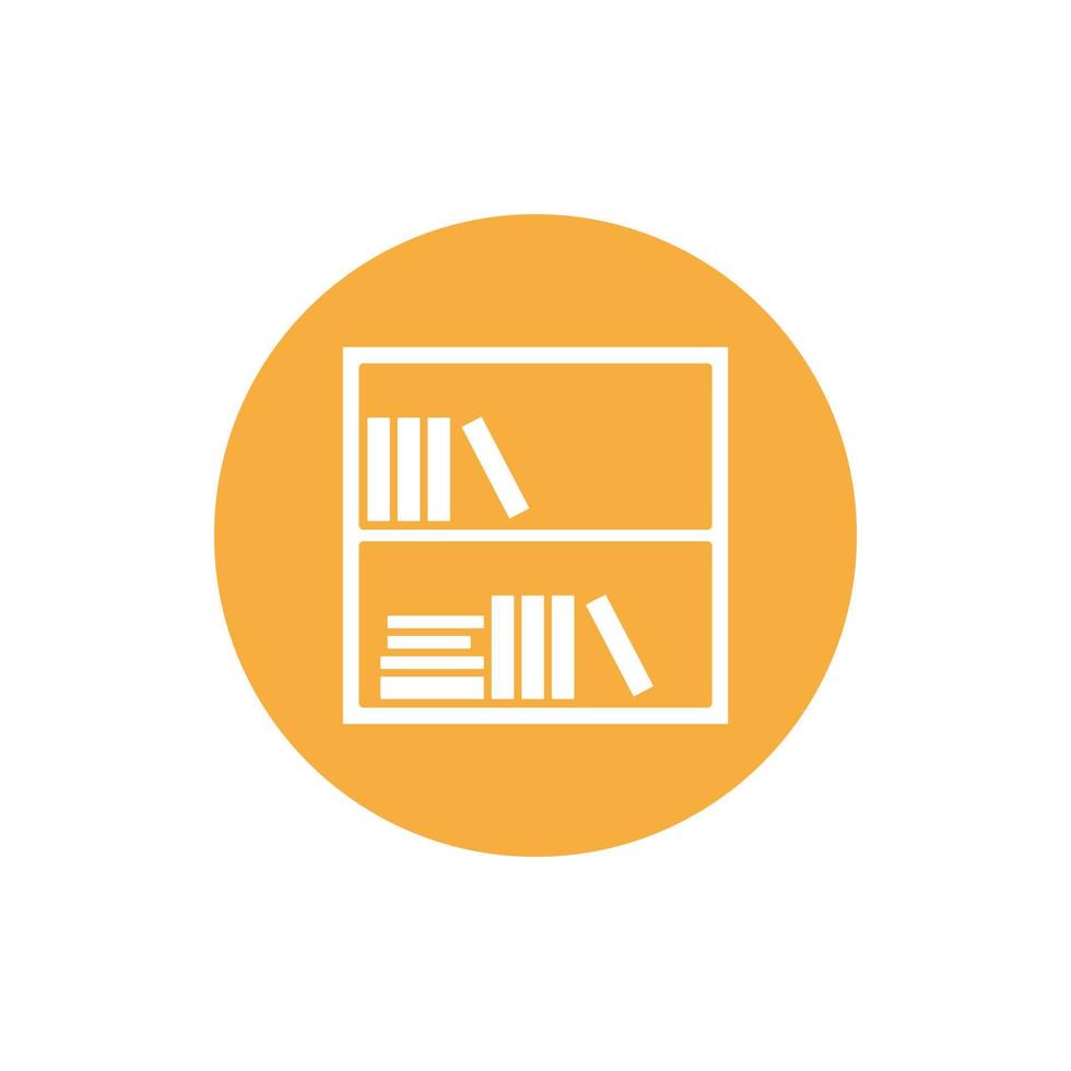 boekenplankpictogram voor grafische website, presentatie, symbool vector
