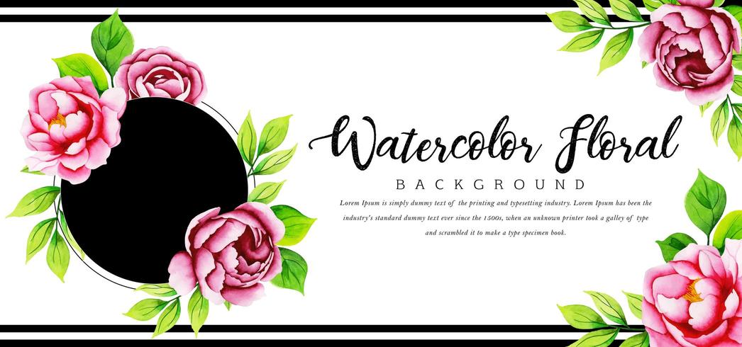 Mooie Waterverf Bloemenachtergrond vector