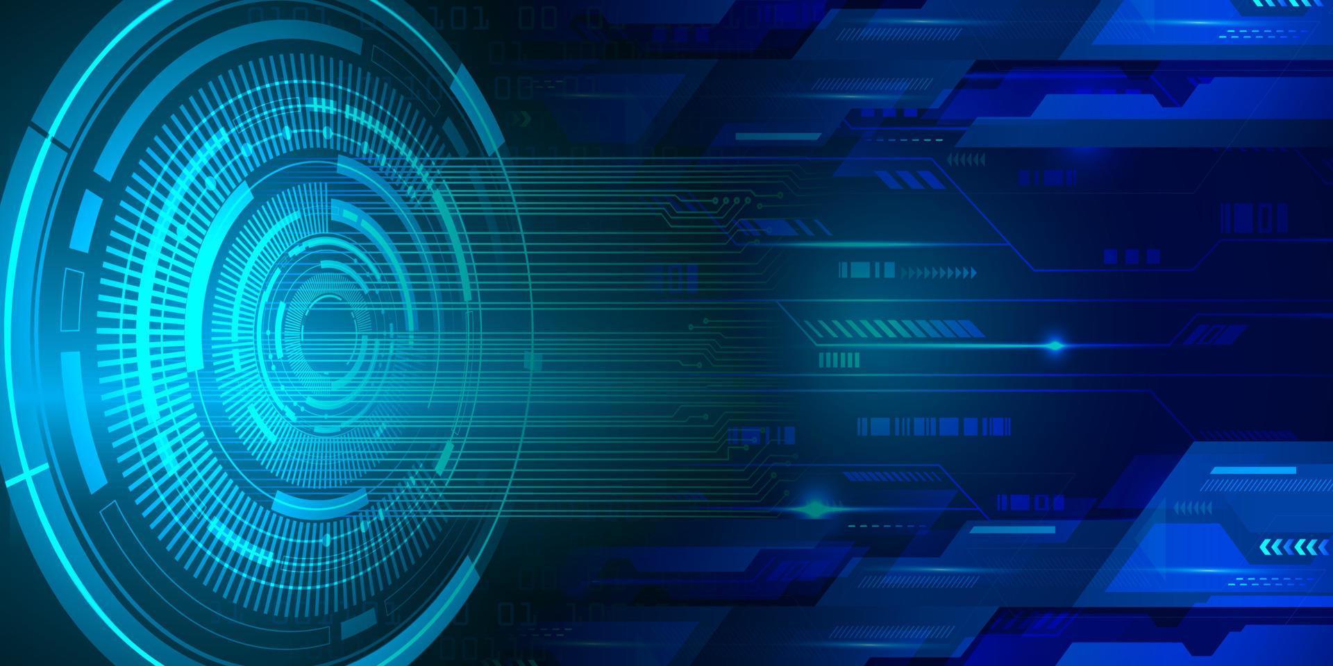 eye cyber circuit toekomstige technologie concept achtergrond vector