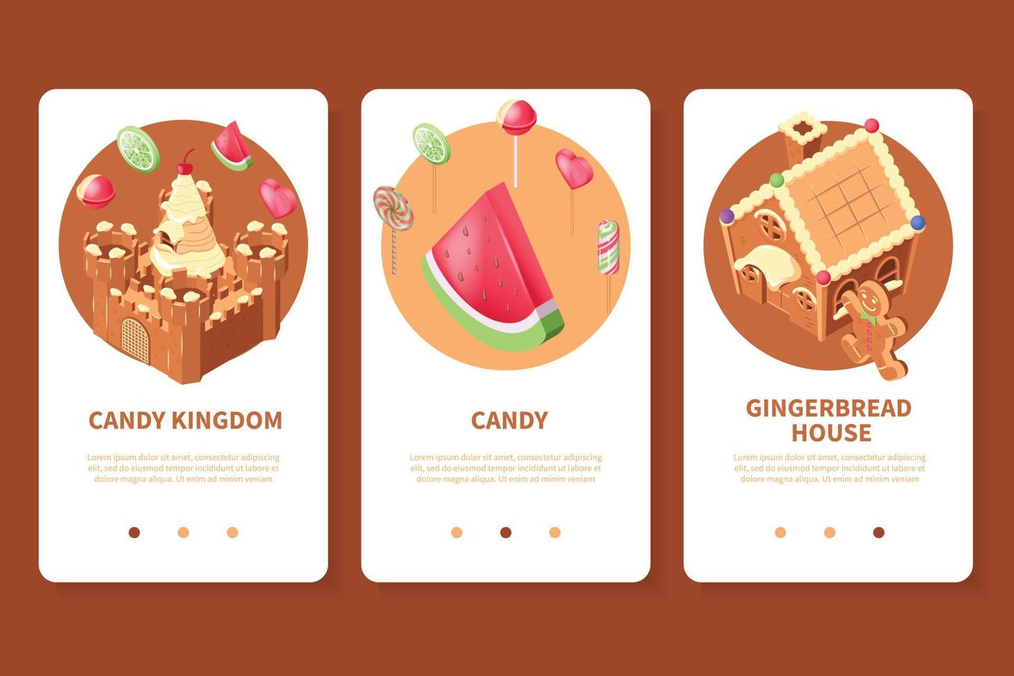 candy land verticale set vector