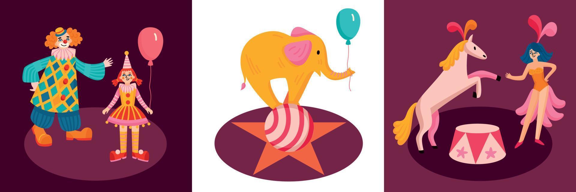 circus ontwerp pictogramserie vector