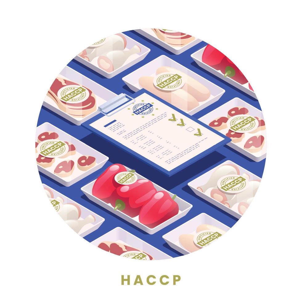 haccp voedselveiligheidsconcept vector