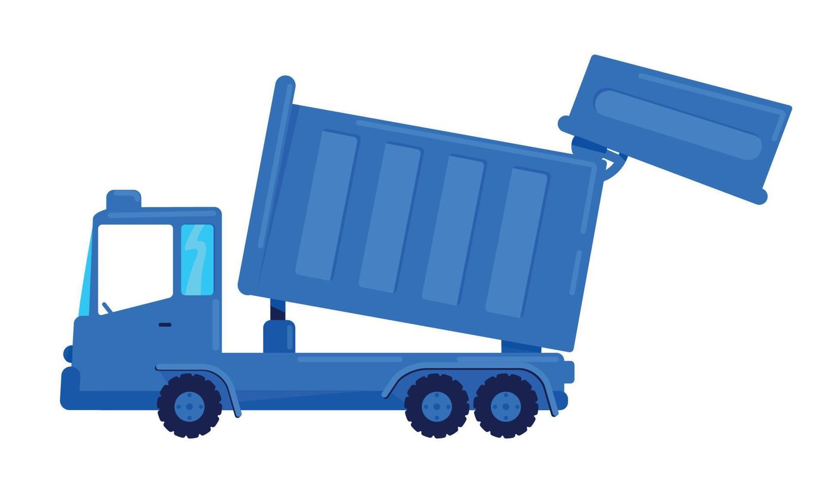 dump truck semi-egale kleur vector-object vector