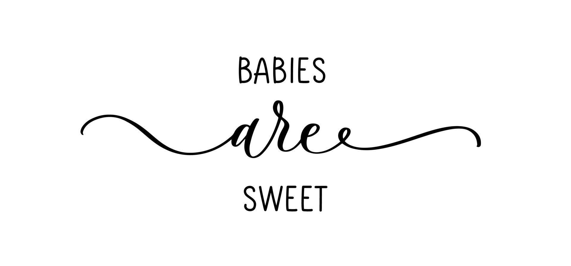 baby's zijn lief. belettering inscriptie. vector