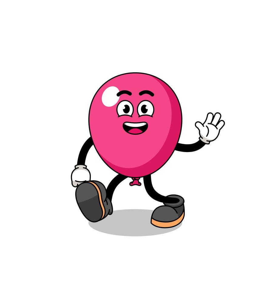 ballon cartoon wandelen vector