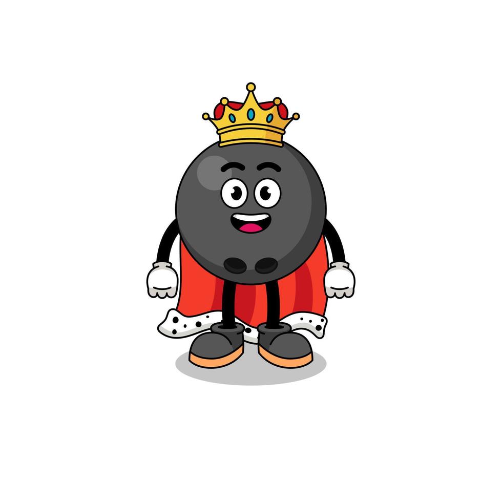 mascotte illustratie van bowlingbal koning vector