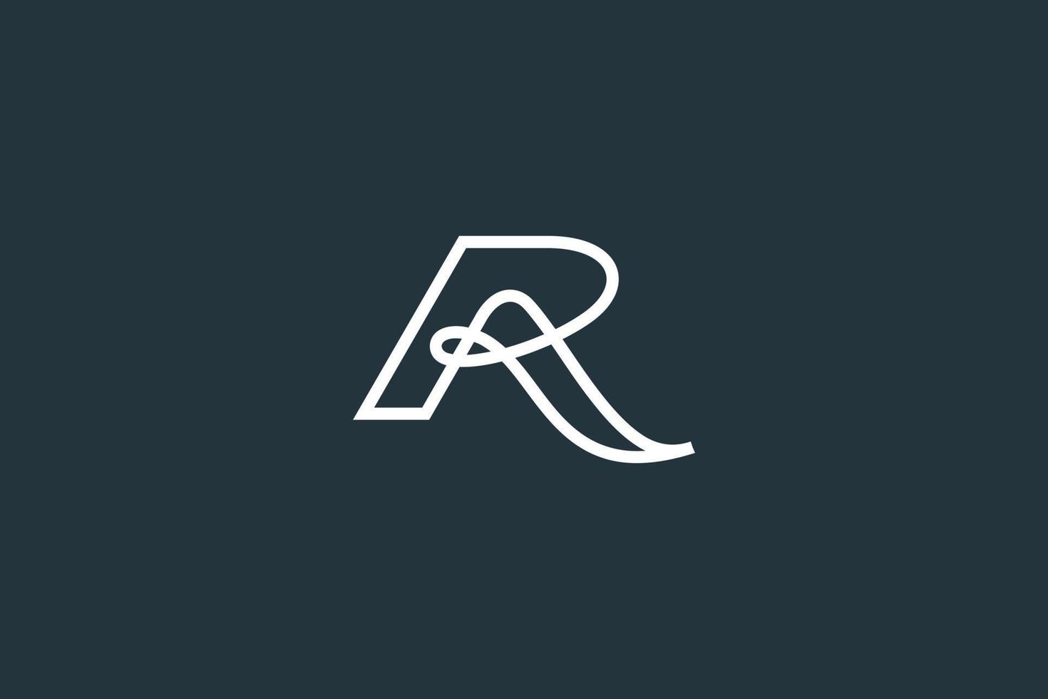 eenvoudige letter r logo ontwerp vector sjabloon