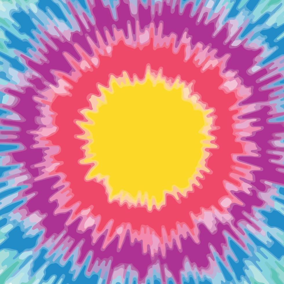 tie dye achtergrond regenboog kleur swirl. ronde vorm met golven vector