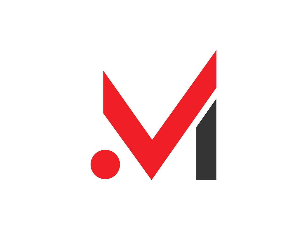 creatief m brief vector logo ontwerp