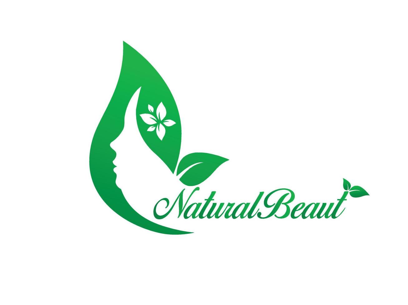 creatief natuurlijke schoonheid vector logo-ontwerp