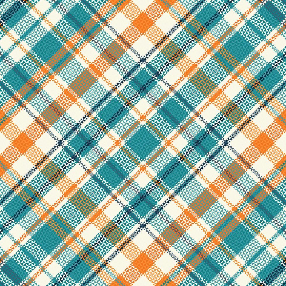 tartan geruite patroon met textuur en retro kleur. vector