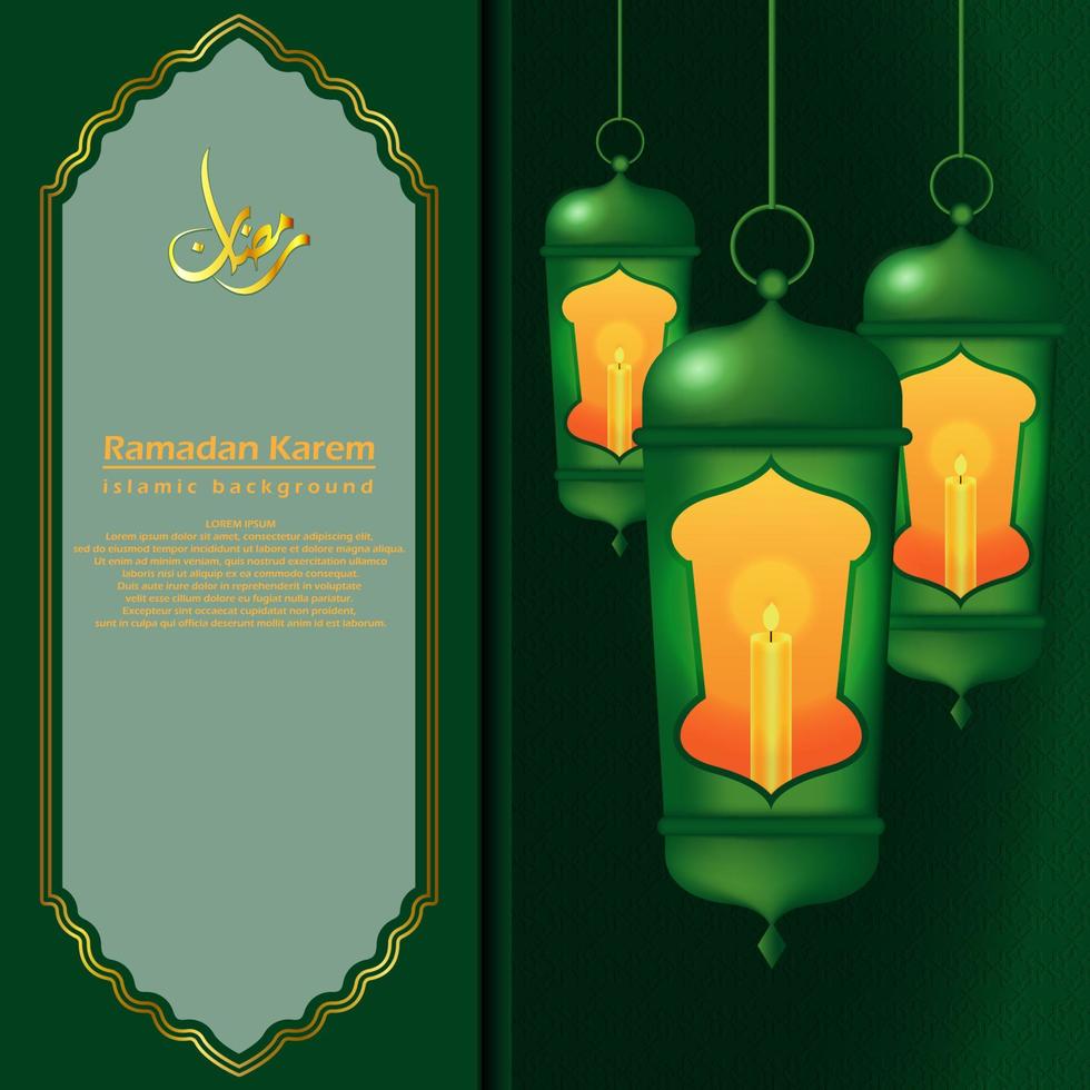 vectorillustratie ramadan lentern achtergrond goed voor wenskaart ramadan, ramadan achtergrond inhoud afdrukken enz. vector