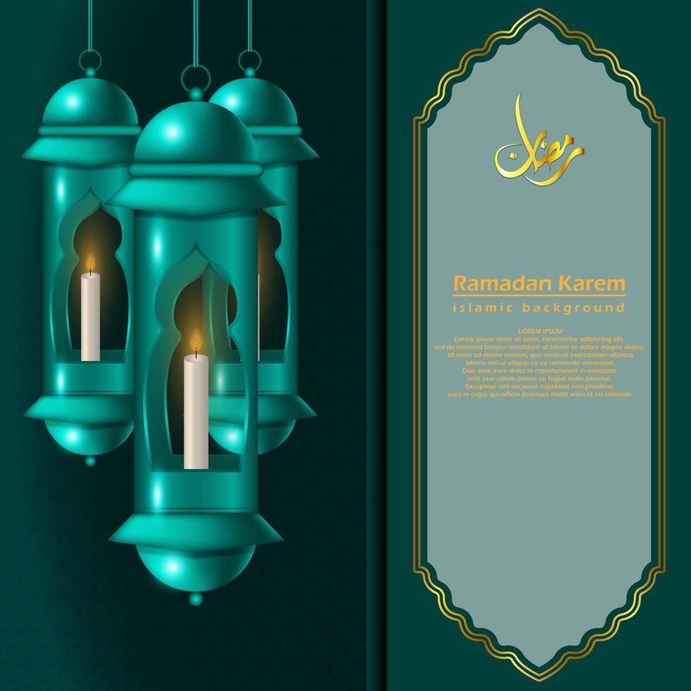 vectorillustratie ramadan lentern achtergrond goed voor ramadan wenskaart, ramadan achtergrondinhoud, afdrukken enz. vector