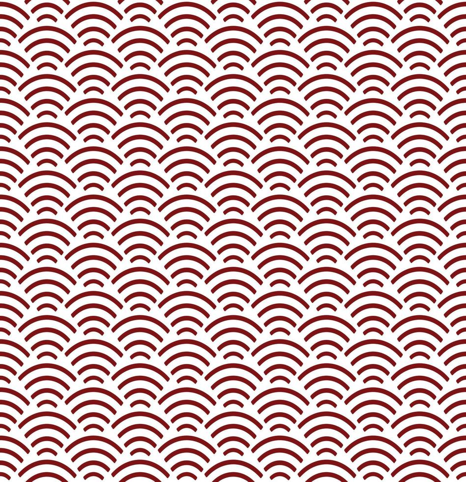 abstract naadloos patroon in Oost-Aziatische stijl. Japanse Golf donkerrood ornament op witte achtergrond. eenvoudige geometrische textuur voor aapi-erfgoedmaand. vector