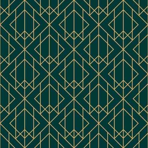 groen en gouden diamant geometrisch patroon vector