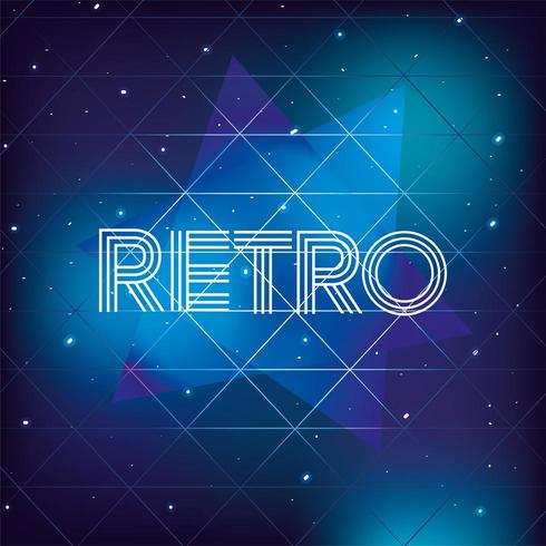 grafische retro 80s met neon stijl achtergrond vector