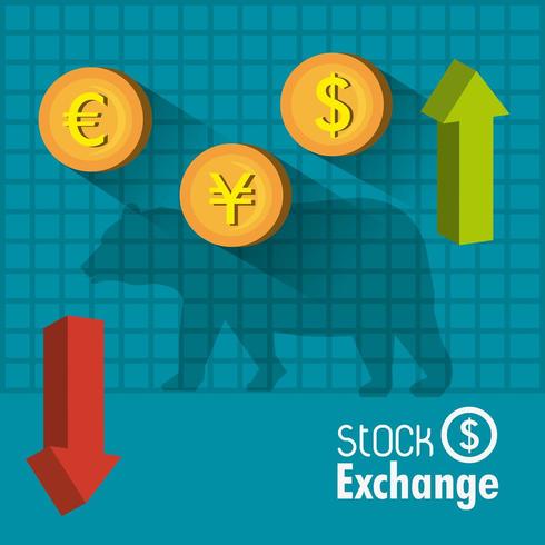 Zakelijke effectenbeurs vector