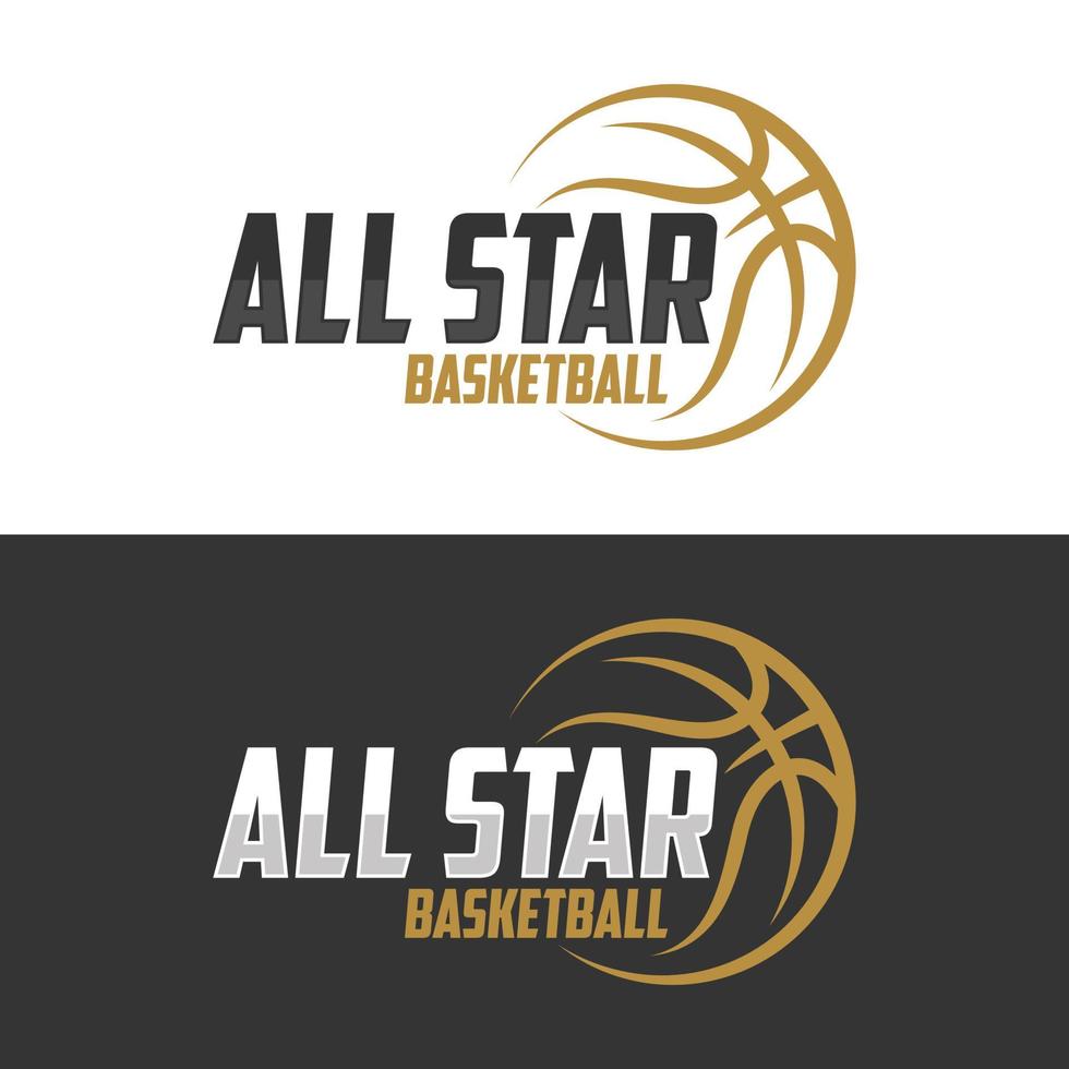 basketbal logo lijntekeningen eenvoudige vectorillustratie vector
