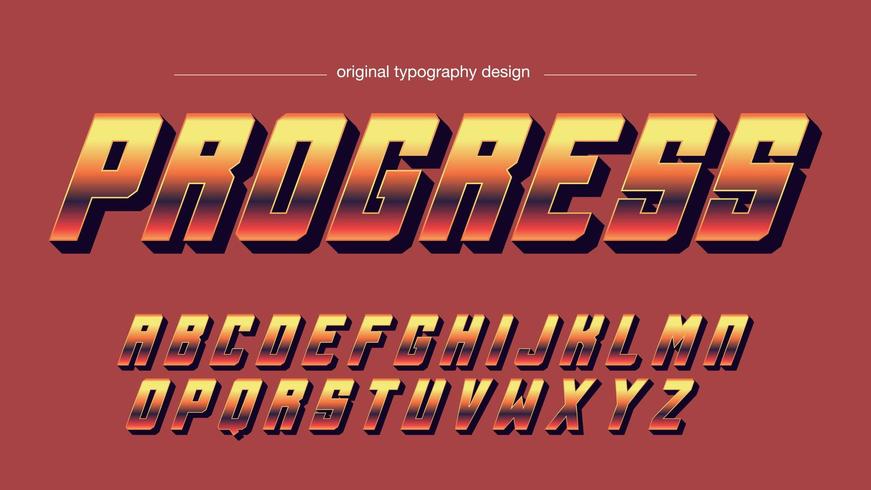 Artistiek lettertype Chrome Red Fire Sports vector