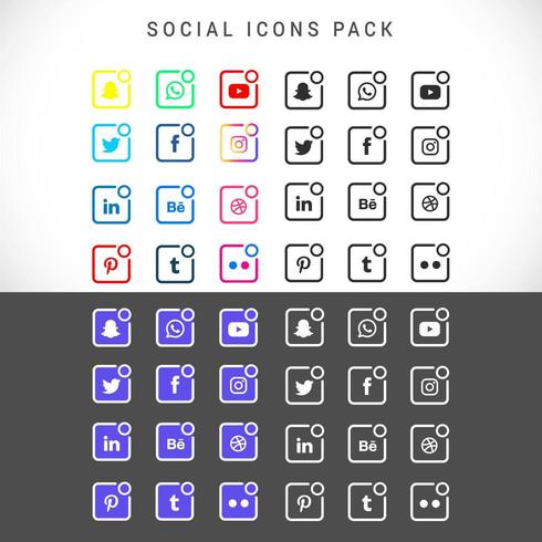 sociaal icon pack vector