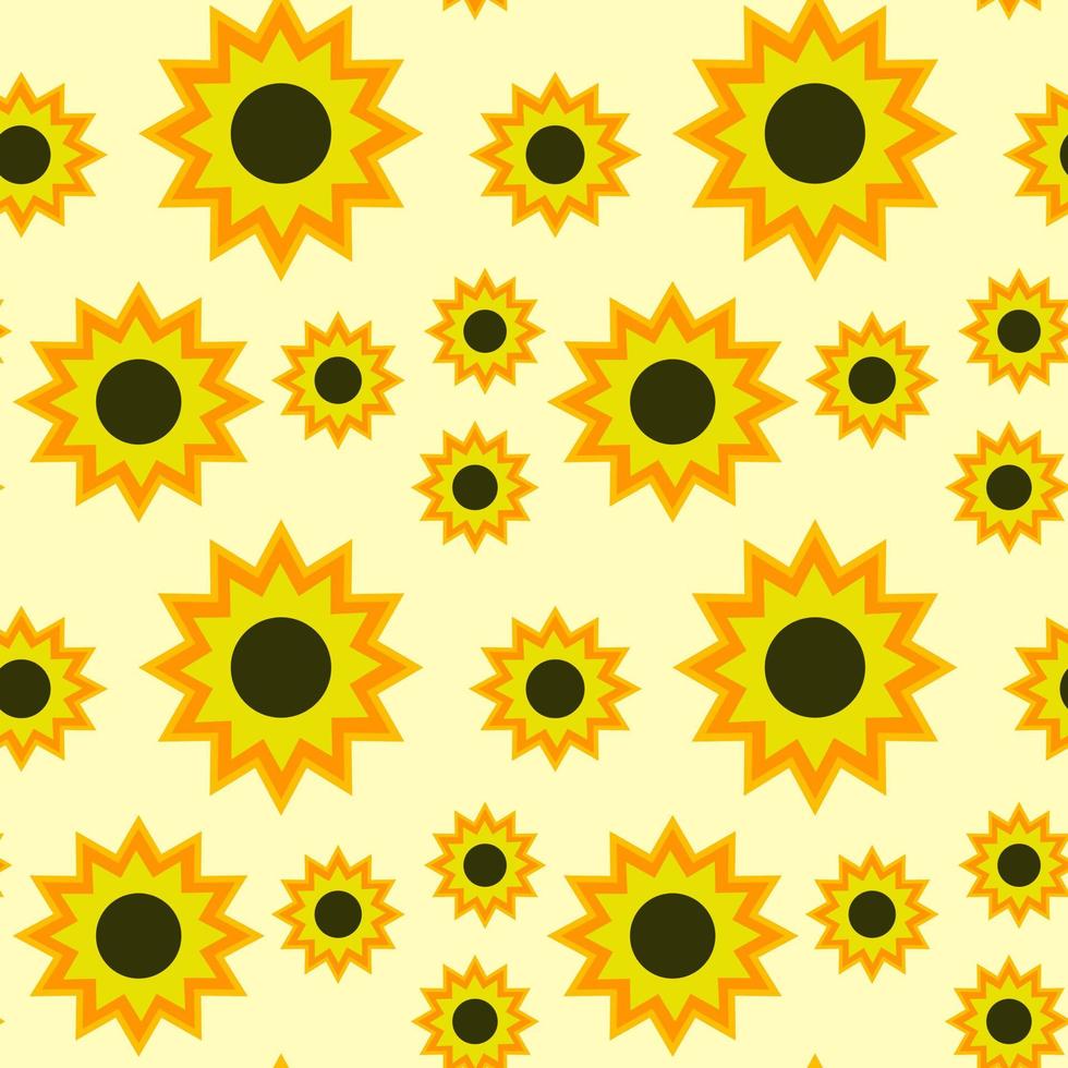 naadloze bloemen zonnebloem patroon ontwerp vector. zonnebloem patroon vector