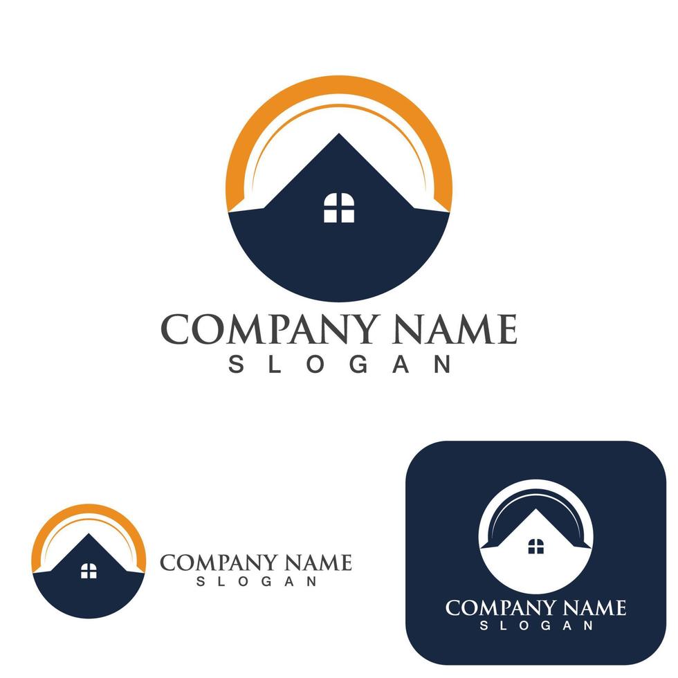 huis en gebouw logo en symbool vector