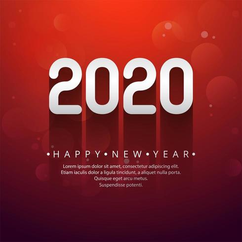Viering nieuw jaar 2020 verhoogd tekstontwerp vector