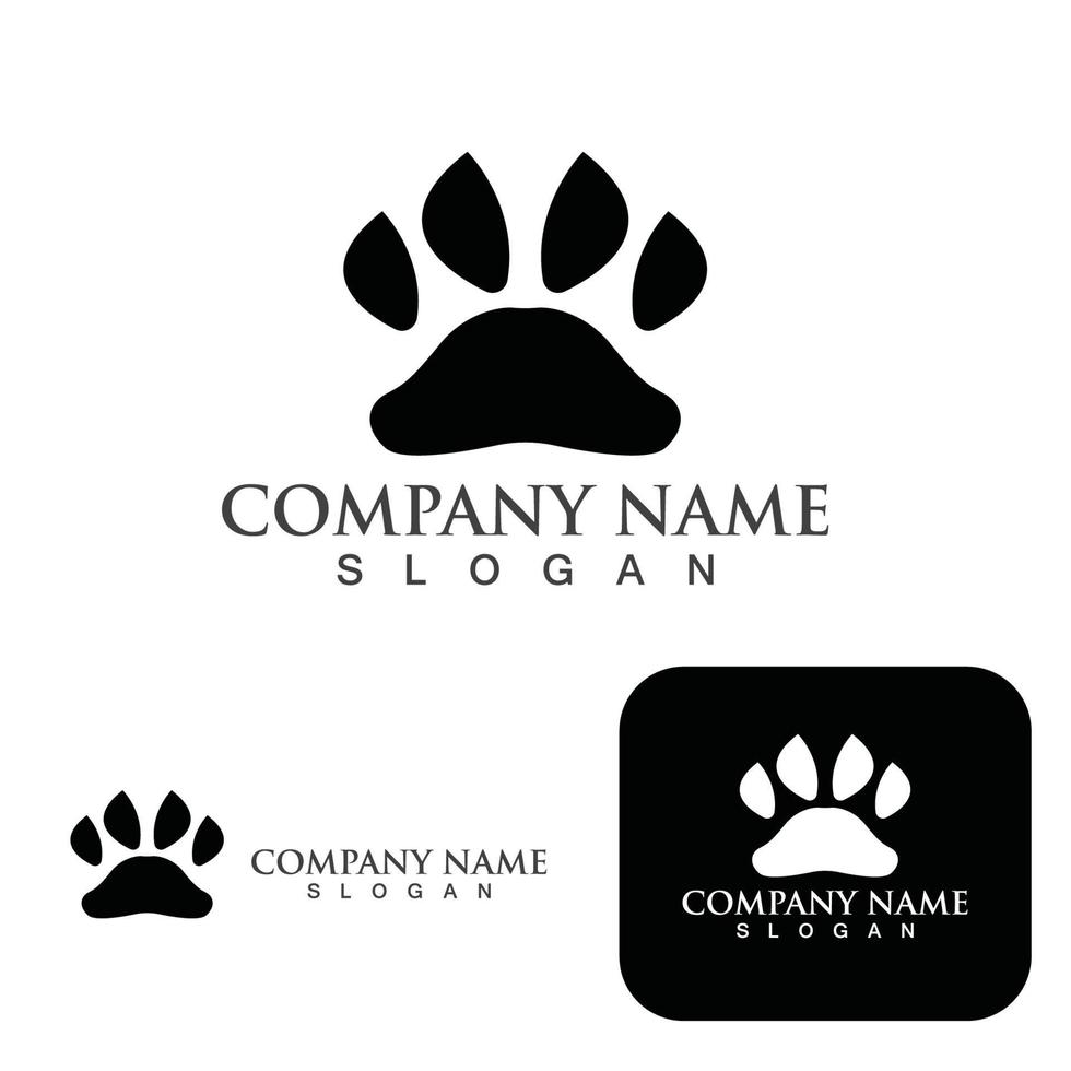 hondenpoot logo en symbool vectorelementen vector